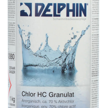 Delphin Chlorine HC Granules 1 kg – Fast-Dissolving Spa Disinfection