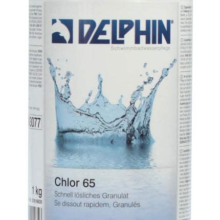 Delphin Chlorine 65, 1 kg – Fast-dissolving chlorine granules for pool disinfection