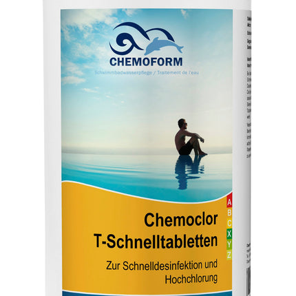 Chemoform Chemoclor T-Comprimés 20g – Désinfection chlorée fiable pour l'eau de piscine