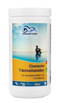 Chemoform Chemoclor T-Comprimés 20g – Désinfection chlorée fiable pour l'eau de piscine