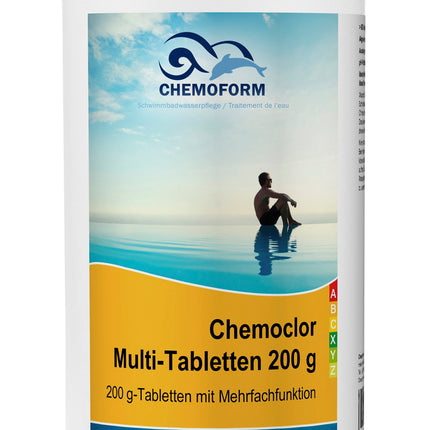 Chemoform Chemoclor Multi-Tablets 200g – Multifunctional Tablets for Crystal-Clear Pool and Hot Tub Water
