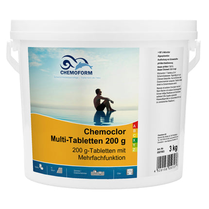 Chemoform Chemoclor Multi-Tablets 200g – Multifunctional Tablets for Crystal-Clear Pool and Hot Tub Water