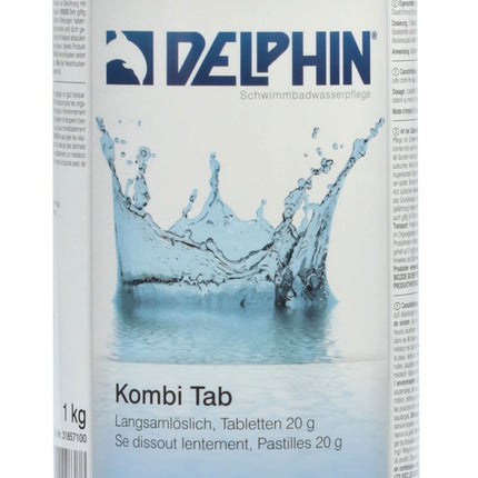 Delphin Kombi Tab, comprimés de 20 g pour un entretien complet de la piscine