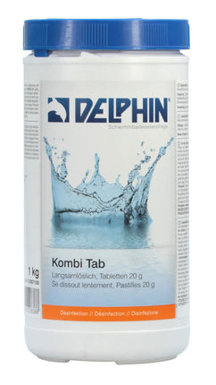Delphin Kombi Tab, comprimés de 20 g pour un entretien complet de la piscine