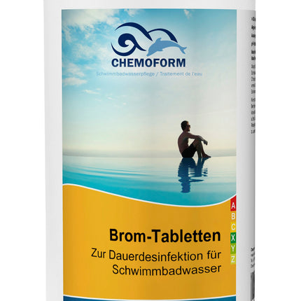 Chemoform Bromine Tablets 20g – Chlorine-Free Bromine Disinfection for Pools & Whirlpools