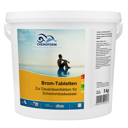 Chemoform Bromine Tablets 20g – Chlorine-Free Bromine Disinfection for Pools & Whirlpools