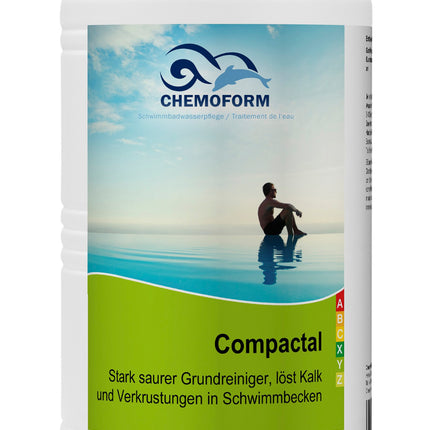 Chemoform Compactal liquide – Nettoyant puissant pour les parois de piscine et la ligne d'eau