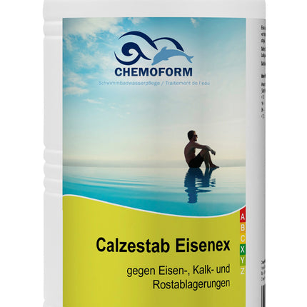 Chemoform Calzestab Eisenex liquide – Protection anticalcaire et anti-métaux pour l'eau des piscines